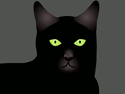 Black Cat Reaction 2danimation animated gif animation 2d character animation loop moho12