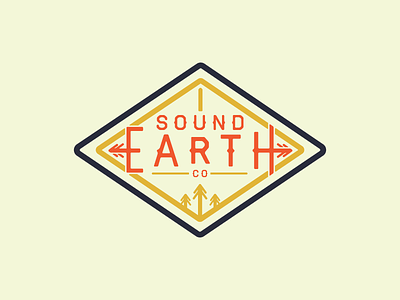 Sound Earth Co Logo brand and identity branding custom type design drawing earth illustation illustration illustrator logo natural nature typography