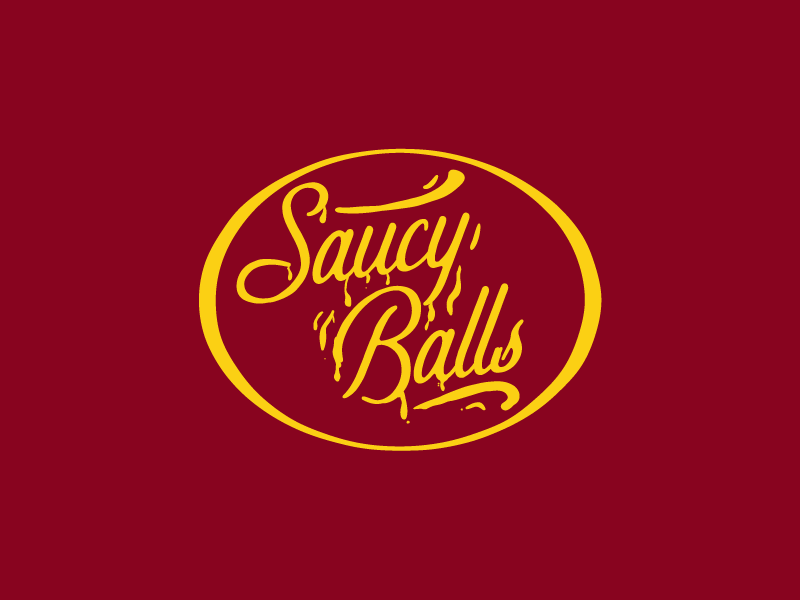 Saucy Balls package design packaging logos sauce brand identity typography logo illustration illustation custom type brand and identity illustrator drawing design branding meatballs