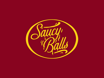 Saucy Balls brand and identity brand identity branding custom type design drawing illustation illustration illustrator logo logos meatballs package design packaging sauce typography