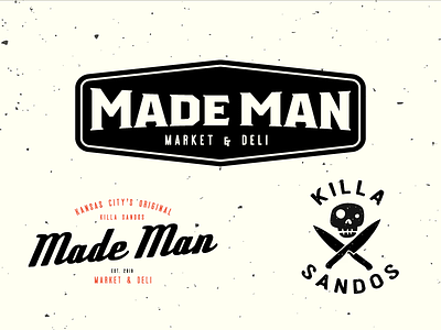 Made Man Market & Deli brand and identity brand identity branding custom type deli design drawing food truck illustration illustrator logo sandwich typography