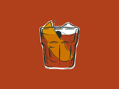 drink brand and identity branding cocktail design drawing drunk happy hour illustration illustrator old fashion whiskey