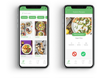 GoVegan design food app recipe