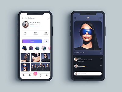 Instagram app design instagram instagram post instagram template kim kardashian redesign redesign concept typography ui ui design ux