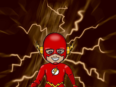 Davi as The Flash anime cartoon cartoon illustration children customized gift hero illustration