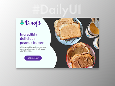 Daily UI 003 dailyui dailyui003 dailyuichallenge food landing page landingpage peanut butter
