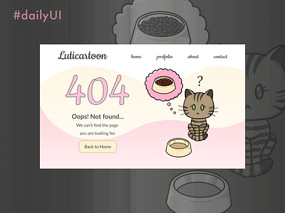 Daily UI 008 404page cartoon illustration cat illustration cats dailyui dailyui 008 dailyui008 dailyuichallenge figma kitty kitty illustration uidesign