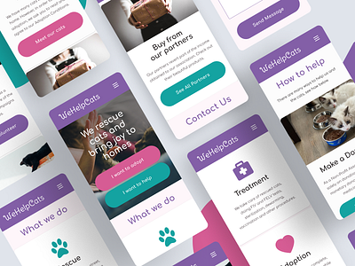 WeHelpCats responsive template - mobile