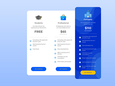 Pricing Table