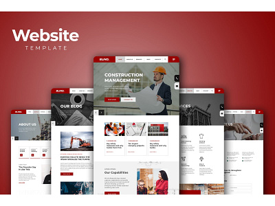 Contruction Website Templates business design landing page design ui ui design user interface ux web design web design agency web design and development web design company website