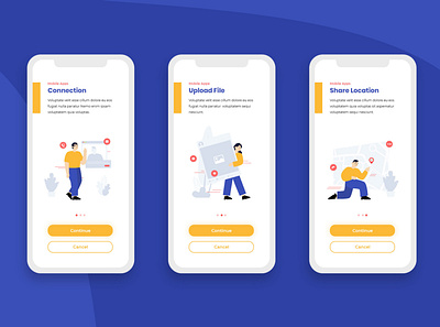 Onboarding Screens Mobile App illustration mobile app design mobile design onboarding onboarding illustration onboarding screen onboarding ui ui ui design user interface ux vector