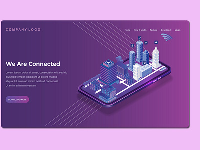 Tecnology Isometric Landing Pages