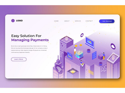 Digital Payment Isometric Landing Pages