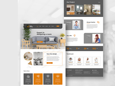 Living and Furniture Landing Pages branding design furniture hero header landing landing page landing page design typography ui uidesign ux uxdesign web design website