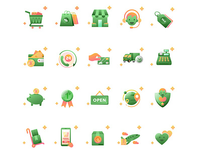 Ecommerce Icon Set commerce design icon icon set icons icons pack logo ui ux website