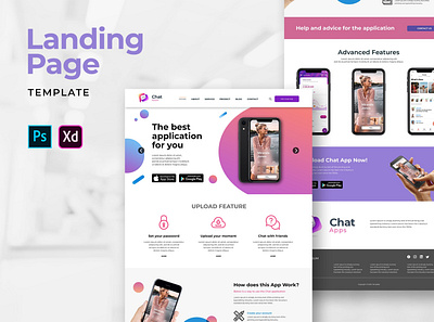 Landing Pages – Chat Apps business chat creative display homepage interactive interface landing page mobile app mobile design professional service socialmedia ui ui design website