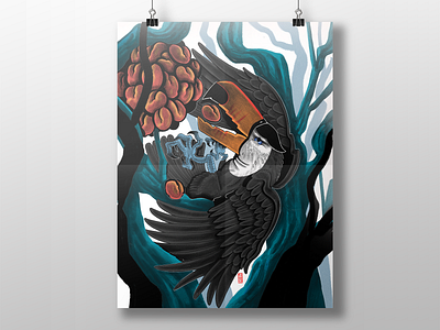 TUCAN POSTER colors design digitalart digitalillustration drawing illustration painting