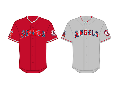 LA Angels Home + Away adobe illustrator baseball illustration