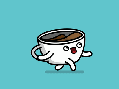 Coffee Buzz adobe after effects animation coffee animation cute design flat gif animation graphic design icon motion art motion design motion graphics vector