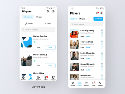 App redesign app clean design flat minimal ui ux