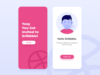 Hello Dribbble! app design flat illustration illustrator minimal type ui ux vector