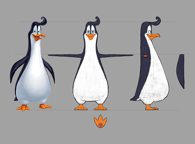 Pinguin 02 02 2d 3d art animation game game art game characters game design illustraion