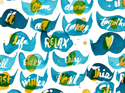 Wave Patterns ballasiotes chris relax seattle typography watercolor