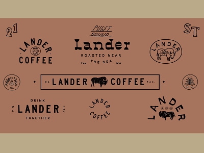 Lander Coffee ballasiotes branding coffee design identity packaging seattle siotes tacoma type