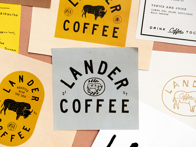 Lander Coffee ballasiotes branding design identity packaging patterns seattle siotes tacoma typography