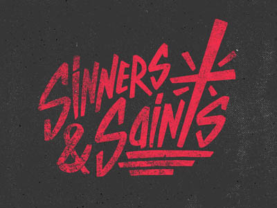 sinners & saints design identity illustration lettering logo wordmark