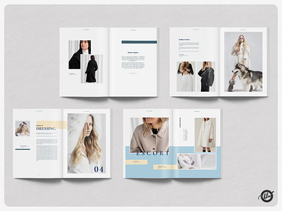 FEMME Fashion Lookbook a4 size catalog coat editorial fashion indesign jacket layout layout design lifestyle lookbook magazine minimalist modern print design template design templates winter