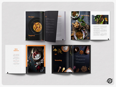 LECKERY Food Magazine & Cookbook a4 size cafe catalog chef cookbook editorial food indesign layout design lookbook magazine minimalist modern photographer photography print design recipes restaurant template design templates