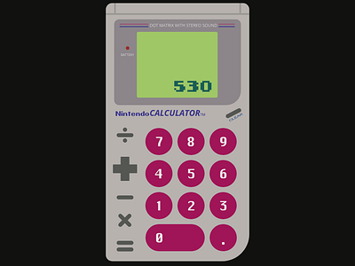 Nintendo Calculator calculator design gameboy illustration nintendo ui uiuxdesign ux