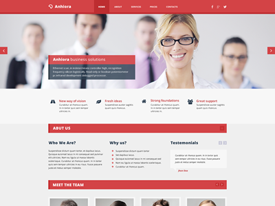 Anhiora – single page template (Free PSD)