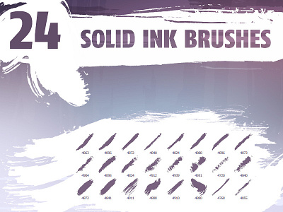 Solid ink brush pack brush grunge ink paint photoshop splat vector