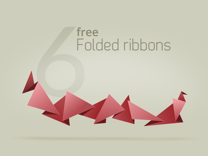 Free Vector Folded Ribbons By Dimitar Tsankov On Dribbble