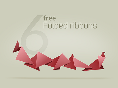 Free vector Folded ribbons banner fold free freebie freebies illustrator origami photoshop resources ribbon vector