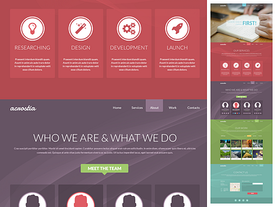 Acrostia - free one page PSD