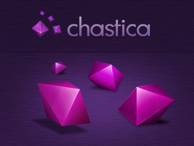 Chastica 3d light logo texture violet