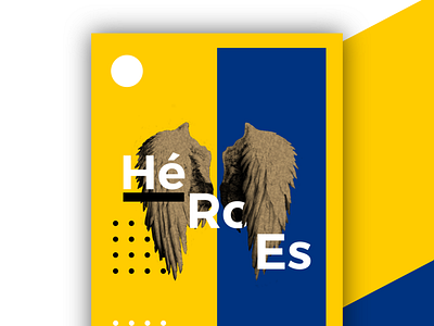 Hasta El Finale design heroes minimal poster type typography wing