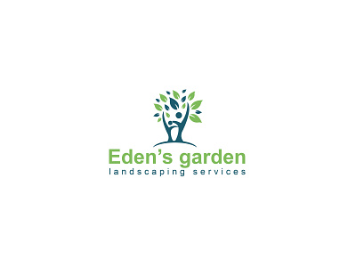 Garden Logo brand branding clean design flat icon identity logo minimal typography vector web website