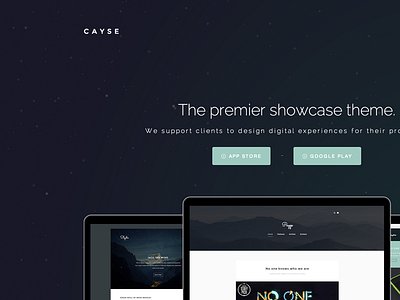 Cayse - Upcoming showcase theme app application clean landing minimal one page theme wordpress