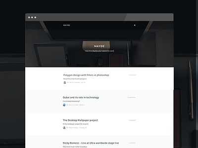 Mayde - Refreshing blogging theme blog blur clean layout minimal parallax personal playne responsive theme themes wordpress