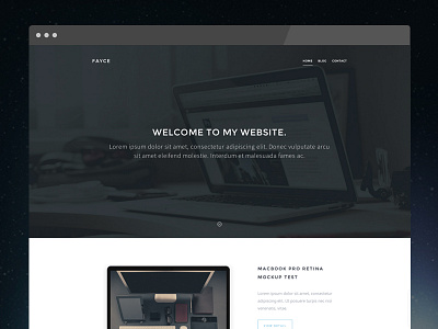 Fayce - WIP ajax clean personal portfolio theme wordpress