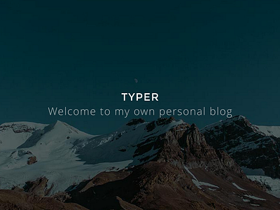Typer - Upcoming WordPress Blogging theme blog clean fullscreen landing parallax playne theme themeforest themes wordpress