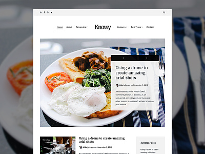 Knowy - Clean Magazine Theme blog clean excerpt magazine minimal sans serif serif theme wordpress