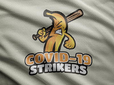 Covid-19 Strikers embroidery logo mockup pixelbuddha