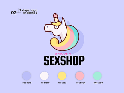 Just for fun - Unicorn Sexshop illustration logo sex