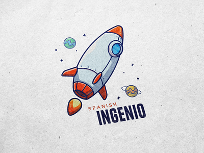 Spanish Ingenio fun illustration inspiration logodesign mockup
