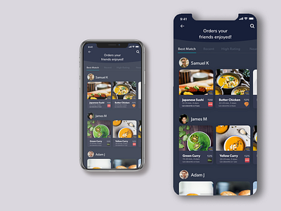 Food Ordering App design ui ux